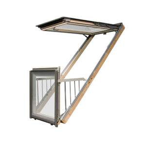 FAKRO Natural Pine Balcony Roof Window (FGH-V)